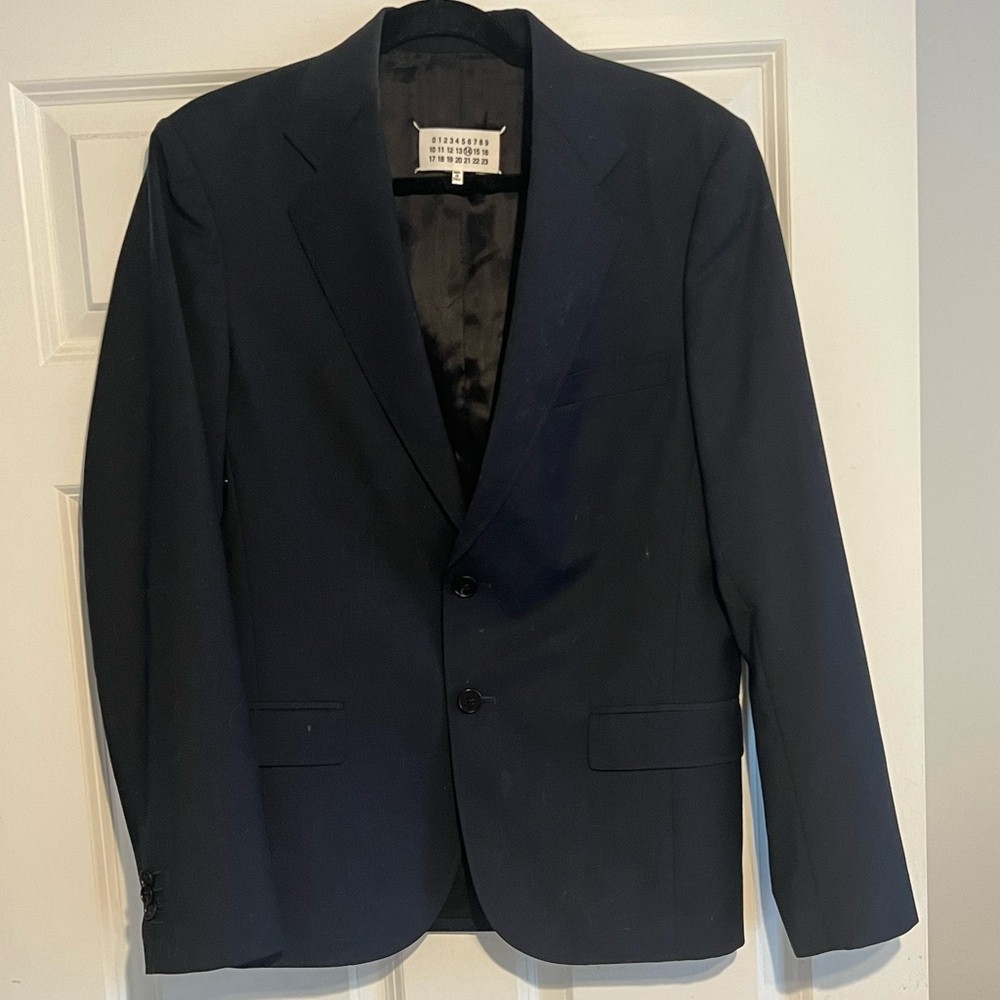 This is a Navy Maison Martin Margiela Two Button Suit IT46 (US36)